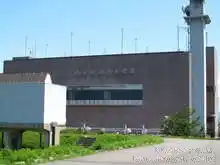 前川排水機場。梯川逆水門で封鎖時に前川の水量が増した時にポンプで梯川へ水を送る施設。[📸20年7月]